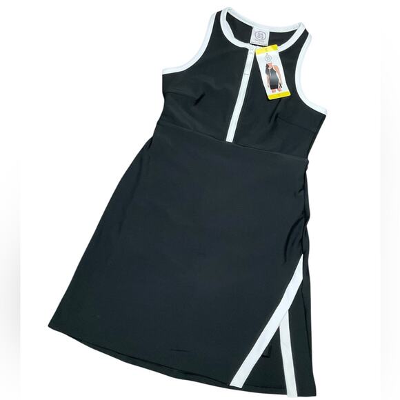 Sage Collective Women's Activewear Dress Black White Size Small NWT - Picture 1 of 12